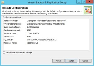 Veeam Backup and Replication v8 konfigürasyon özeti