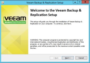 Veeam Backup and replication v8 Wizard